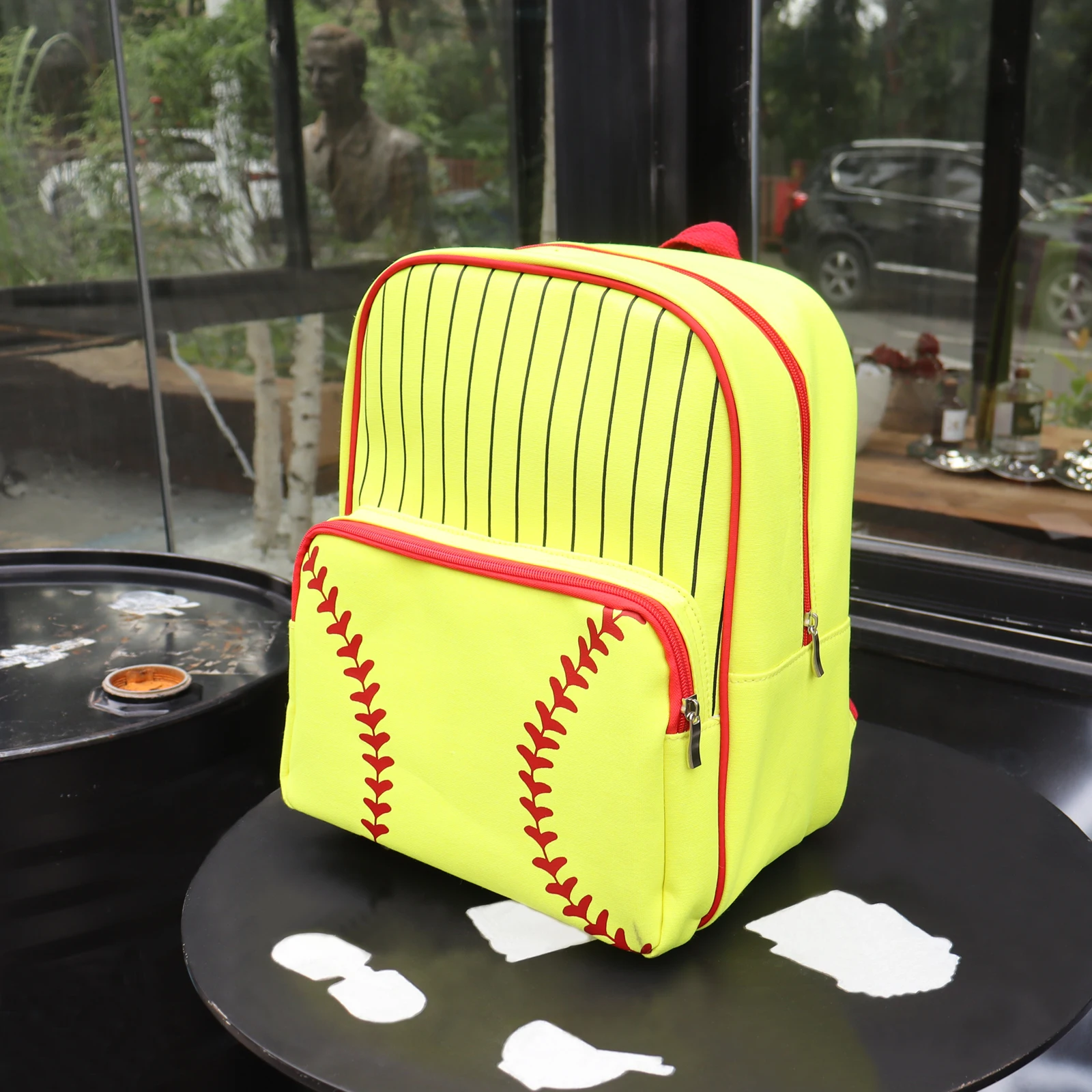 Summer Outdoor Waterproof Baseball Travel Backpack Bag Stripe And 