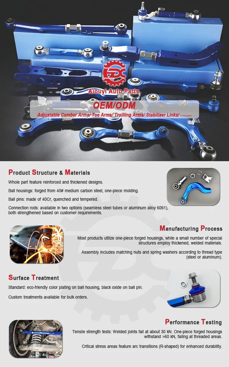 product heavy duty adjustable control arm racing wishbone link for toyota tundra 2007 2022 sequoia 2008 2022-6