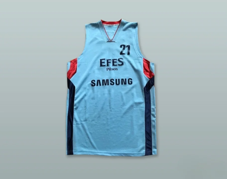 Бесплатная доставка под заказ любое имя номер BOSTJAN NACHBAR 21 ANADOLU EFES SK ISTANBUL индейки светло-голубой баскетбольный топ с вышитым S-6XL