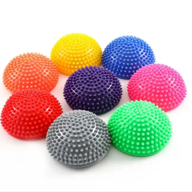 PVC Half Round Foot Massage Pad Balance Ball Fitness Training Yoga Ball