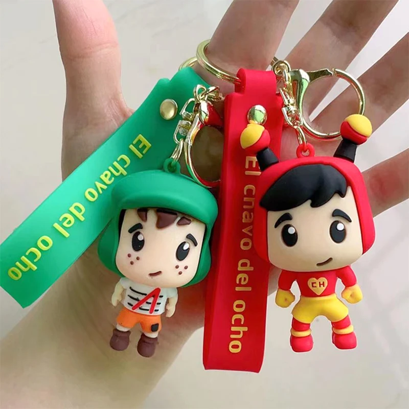 Funny El Chavo Del Ocho Llavero Anime Silicone Green Boy Doll Keychain ...