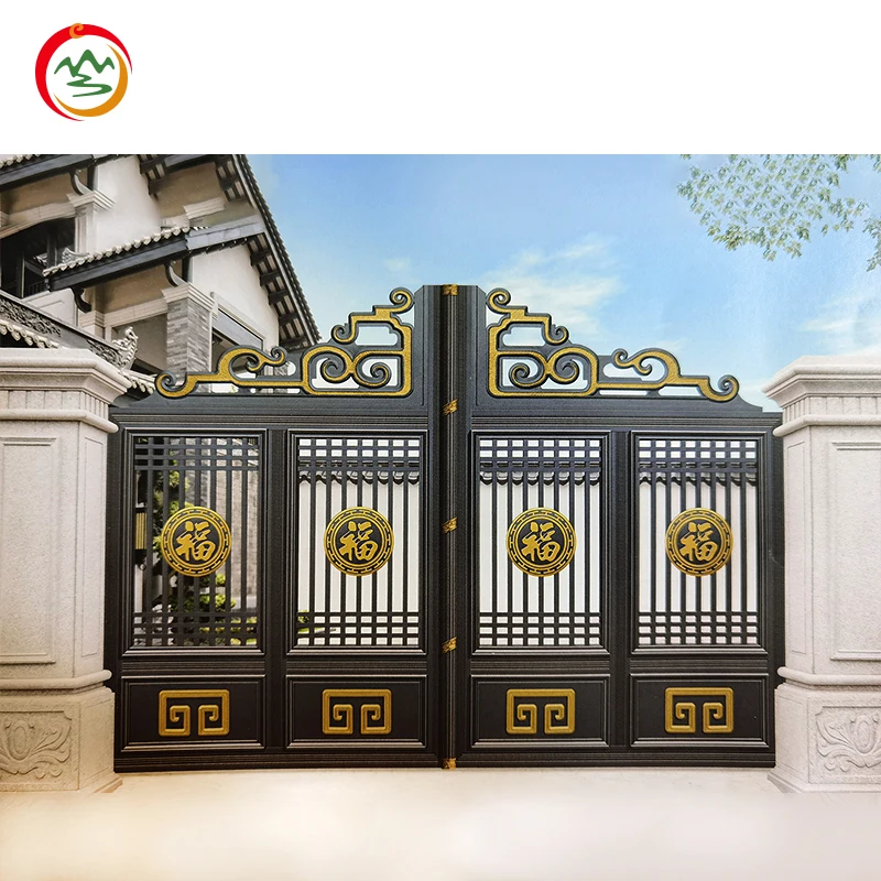 High Quality Aluminum Gates for Villas Customized Designs of Latest Main Gate Automatic Opening Swing Style