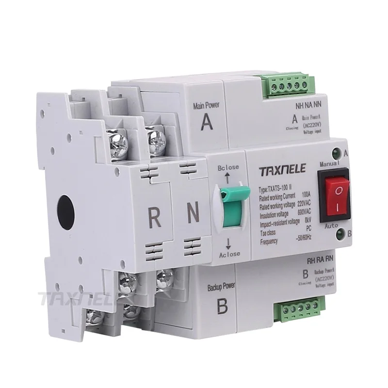 2P 32A MTS Dual Power Manual Transfer Switch Circuit Breaker