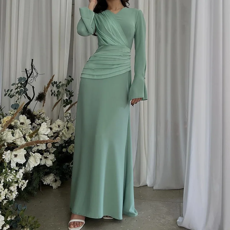 Temperament Slightly Flared Pleated Overlay Strap Cinched Waist Slim-Fit  Stitching High Dress| Alibaba.com