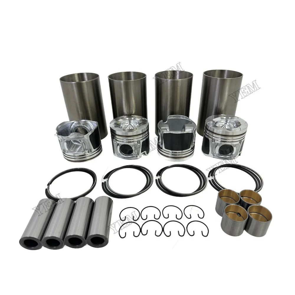 Cylinder Liner Kit Compatible for Doosan / for Develon D24 Engine Rebuild Kit 6