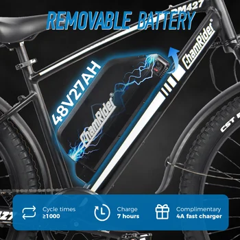 DM427 ChamRider 750W Electric Mountain Bike - 48V, 27Ah, 10 Speed
