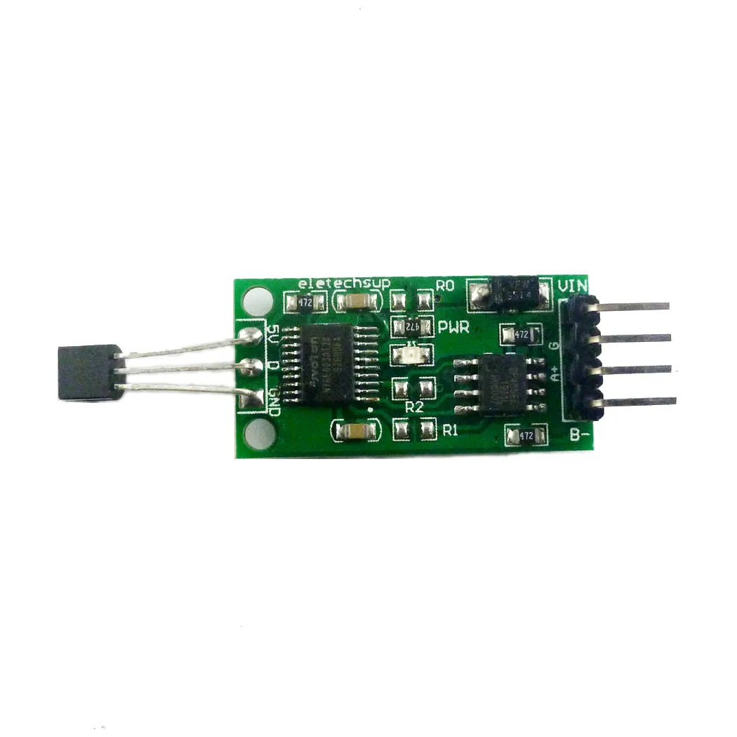 6-25v Rs485 Ds18b20 Temperature Sensor Modbus Rtu Serial Port Remote ...