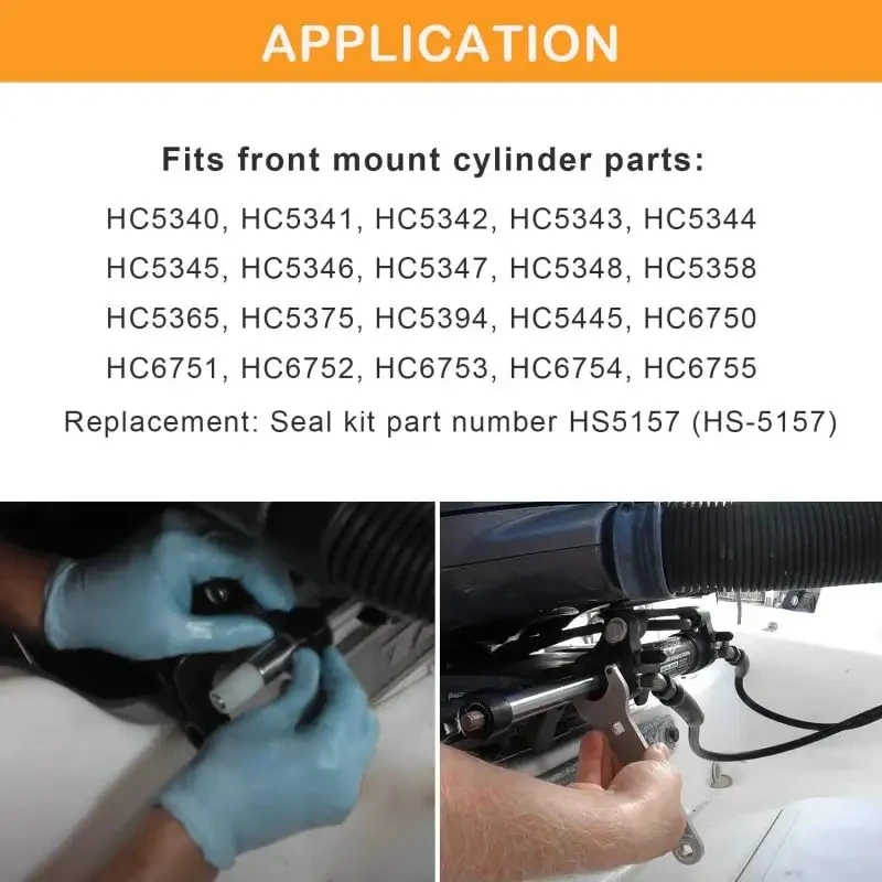 Kit Joints Cylindre Hydraulique Seastar - Avec Clé à Goupille, Compatible HC5345, HC5340, Etc. - Pour Direction Bateau