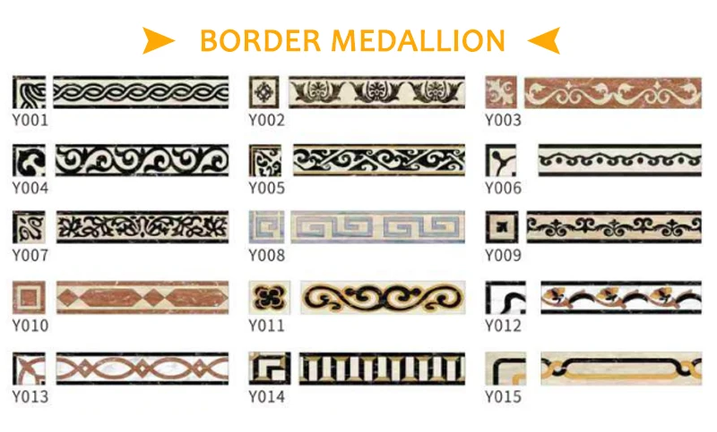 product luxury marble waterjet pattern tile for lobby floor modern design waterjet medallions for home design-8