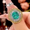 open size Bird's Nest cut Parra green ring
