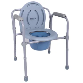 China Factory Price Portable Steel toilet Commode Toilet Chair for Elderly with Drop-Down Armrest bedside Commode Chair