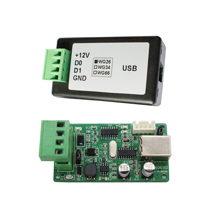 CE USB Virtual COM Port Converter Used for Biometric Access Control System Wiegand Communication with WG26/WG34/WG66 RFID System
