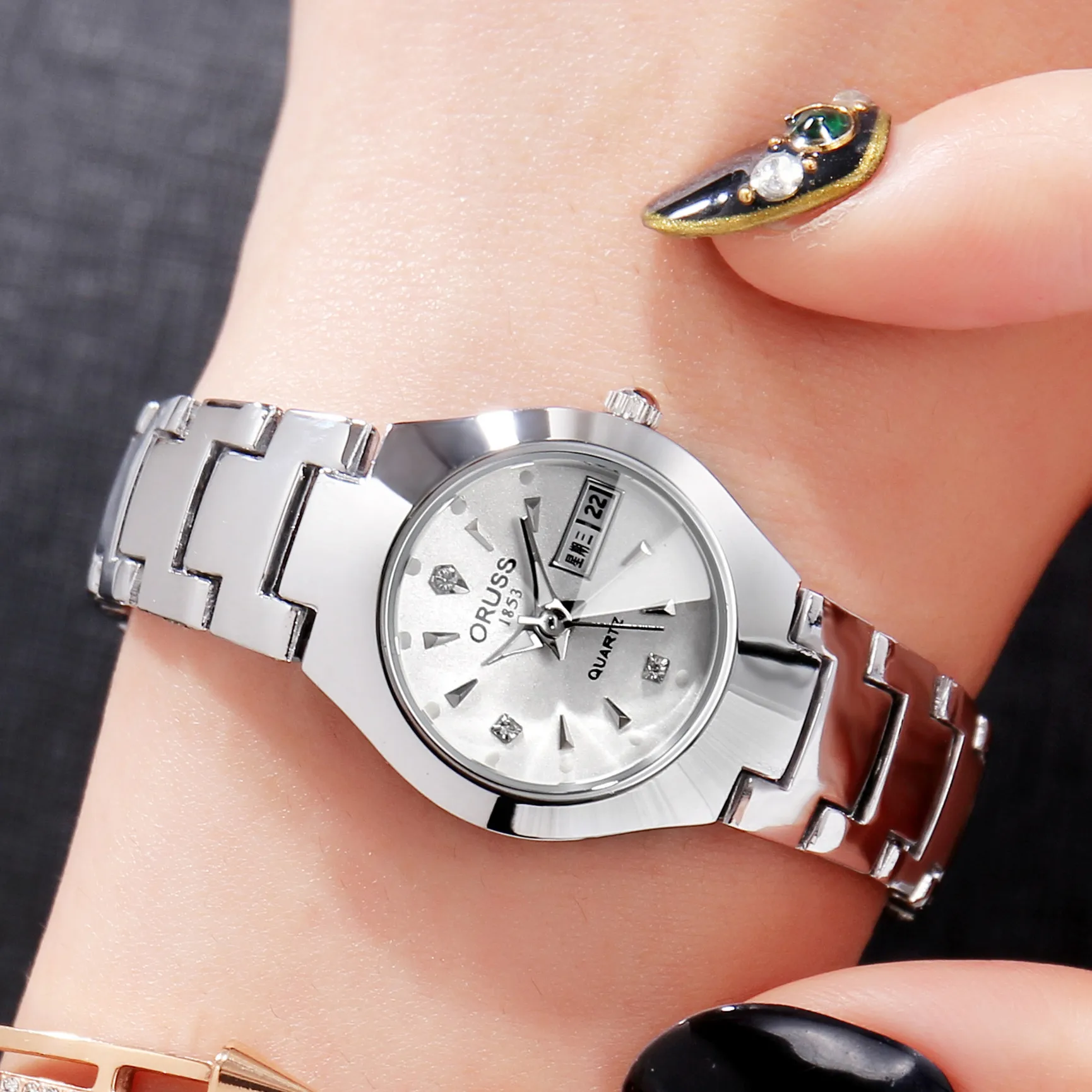 Oruss 005 Small Gold Round Simple Fashion Vintage Waterproof Leisure Quartz Women's Watch