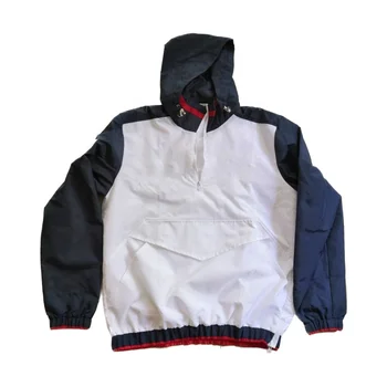 Oem Service Custom Fashion Hip Hop Street Style 1/4 Zipper Hooded Jacket
