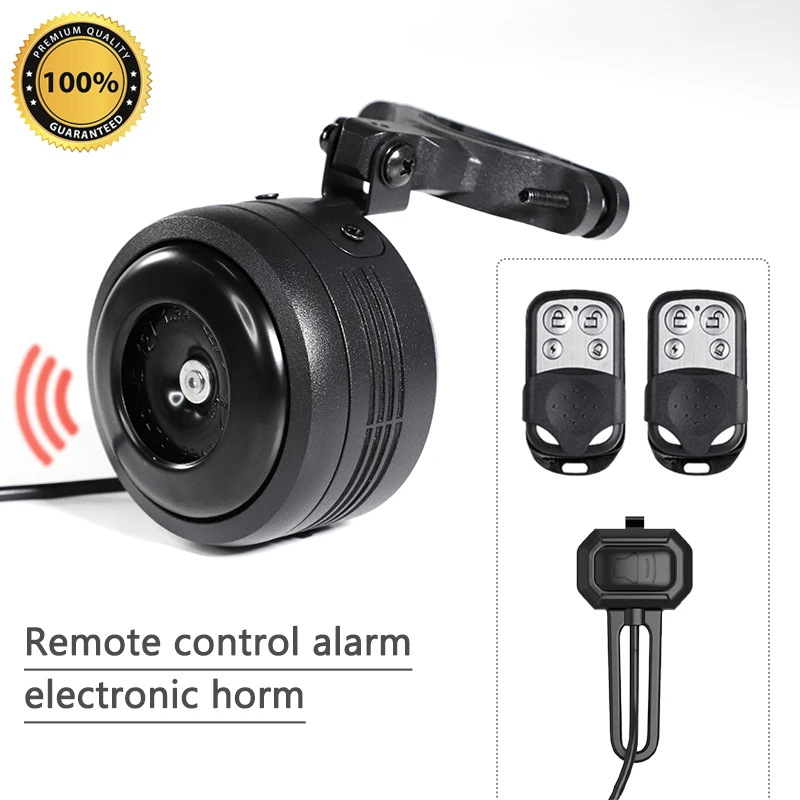 electric horn bicycle Bike with Anti-Theft Alarm, USB Charging  cunfon This rechargeable bike alarm bell delivers loud and clear sound Electric Bicycle Horn, Blue