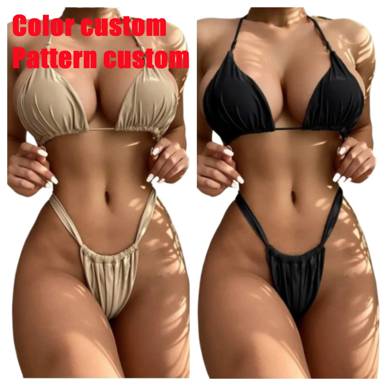 Bathing Suit Sexy bikini high waist solid color split female