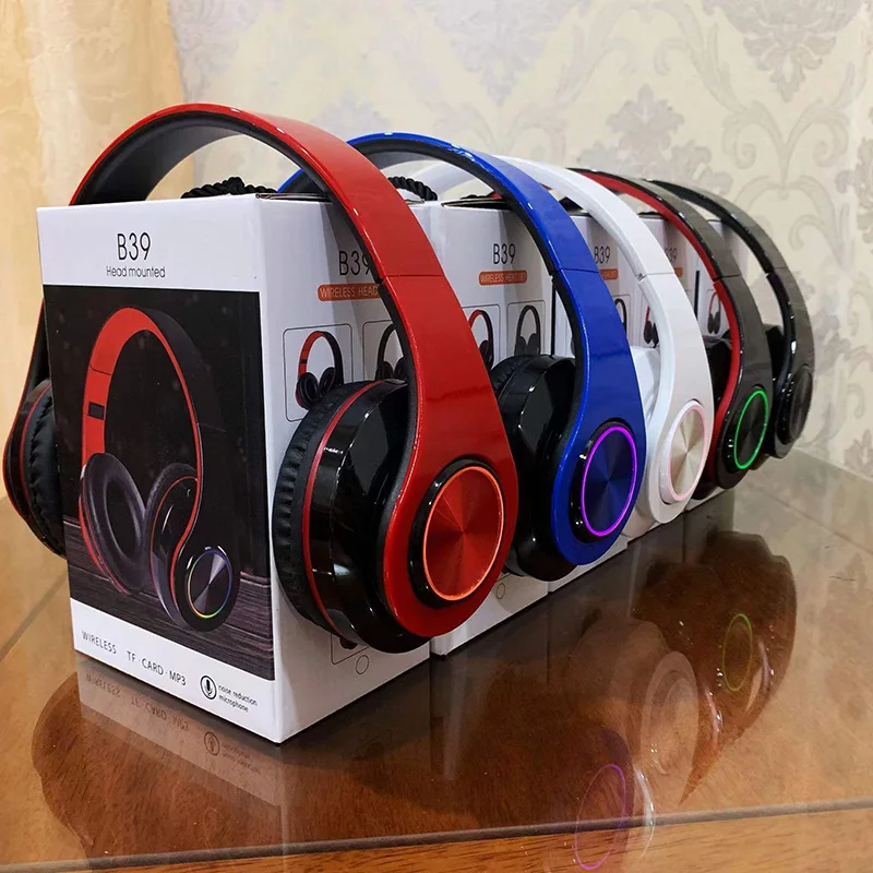 XBOON B39 Headphones - Wireless Super Bass with LED Light