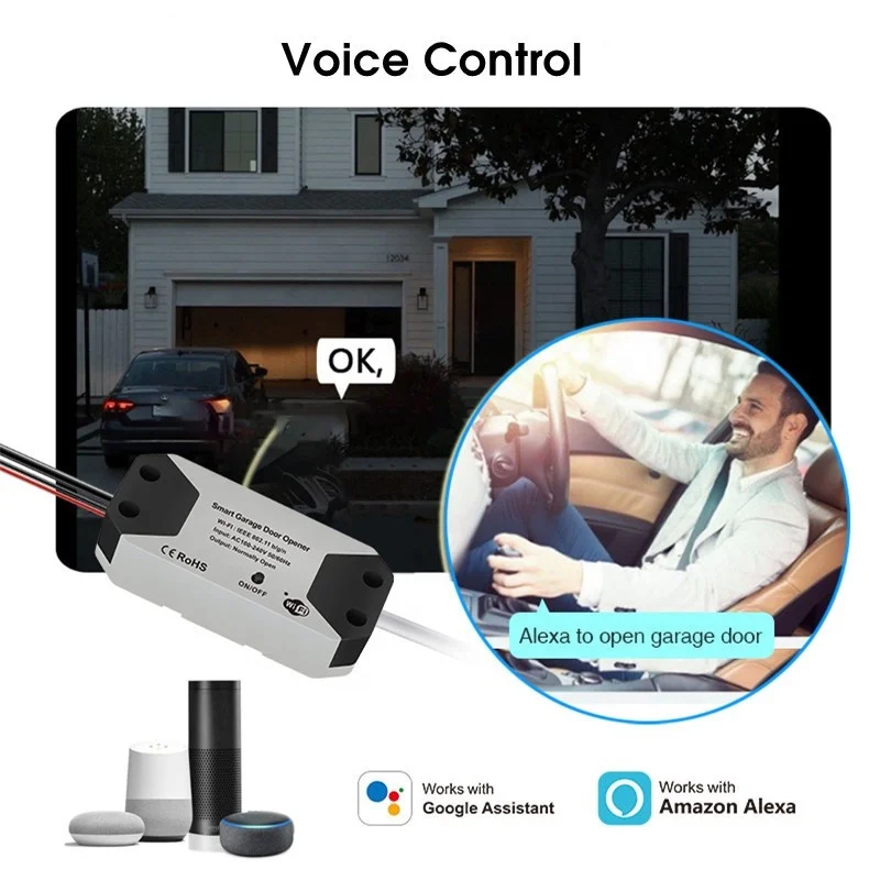 Home IOT Automatic Garage Door Open/Close Controller Wireless Tuya