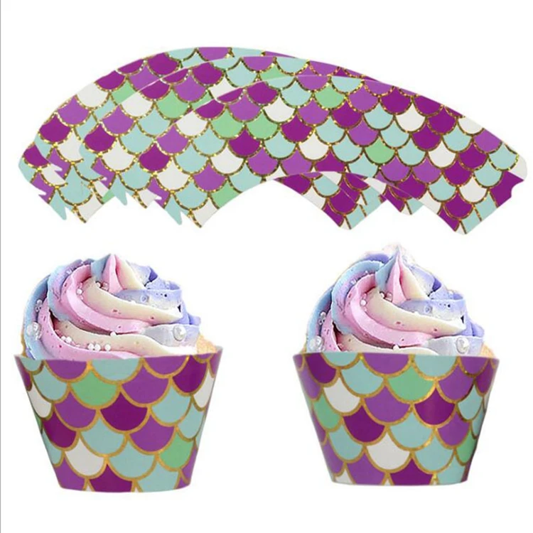 カップケーキマーメイドラッパーピックベビーシャワーガールバースデーパーティーキッズはプリンセスリトルマーメイドパーティー用品を支持します Buy カップケーキラッパーケーキ紙コップ ケーキ紙コップライナーケース カップケーキラッパーハッピーバースデー用品