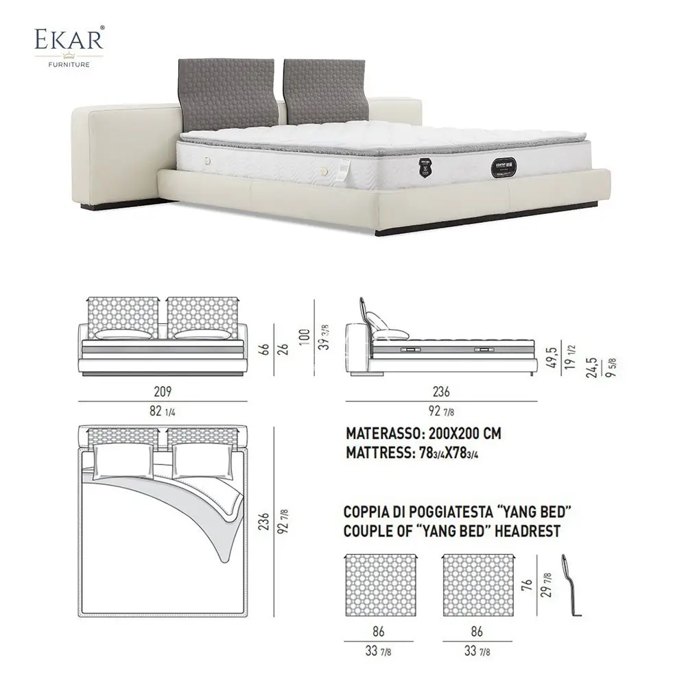 product wood and metal hybrid frame bed with matte black painted legs-69