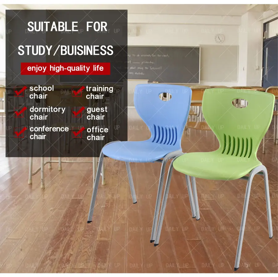 Stackable School Study Chair Student Classroom Training Chair Reading Room Library Chair For Meeting Conference College