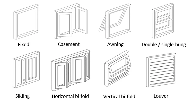 Vertical aluminum profile sliding window double glazed double hung aluminum windows with grilles supplier