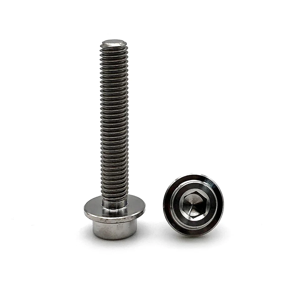 Titan-Schrauben hochwertige natürliche Farbe Schulter-Schrauben in Klasse 5 M8 M10 M18 Bindung flacher Hex-Fahrrad-Titan-Schraube M3