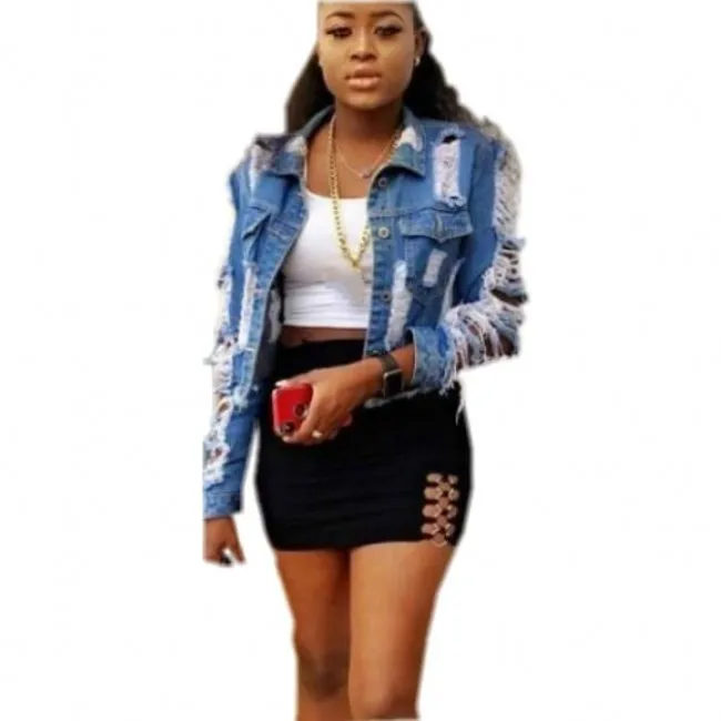 S102 Ladies Denim Jacket Women Coat 