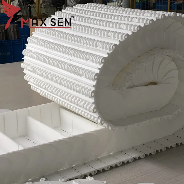 Straight Running Plastic Wheel Modular Conveyor Belt with Cleat and Flight in Conveyors