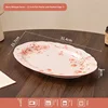 Plato de pescado de 12 pulgadas con patrón de bayas rojas
