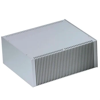 CNC milling machined aluminum billet square silver gpu Cpu amplifier heat sink enclosure Supplier Dongguan