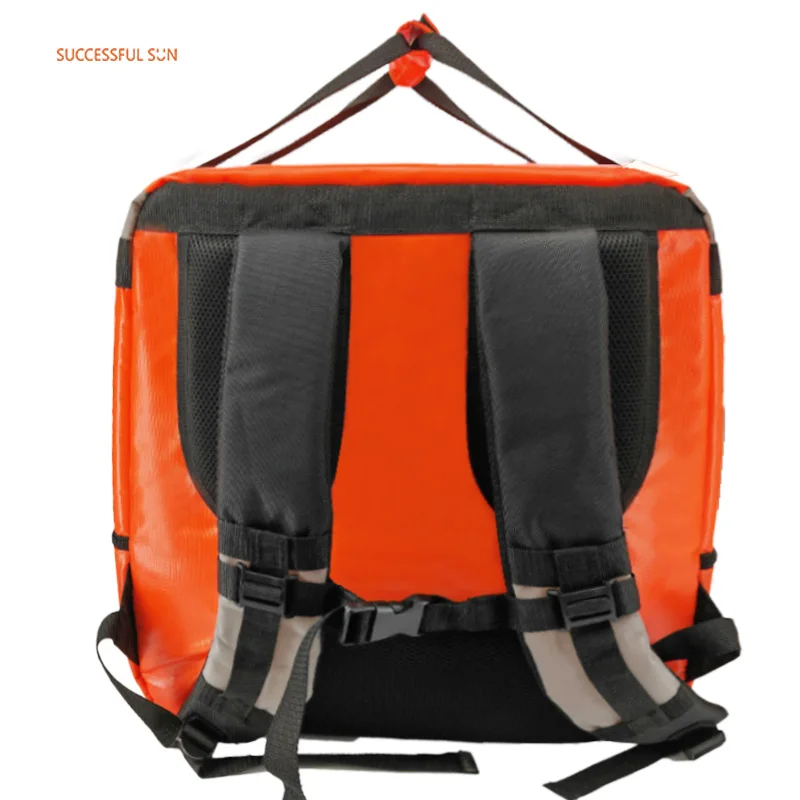 product factory custom logo large insulated thermal food delivery cooler bag portable zipper closure for bike motorcycle bicycle-5