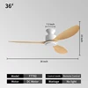 36INCH-White + wood