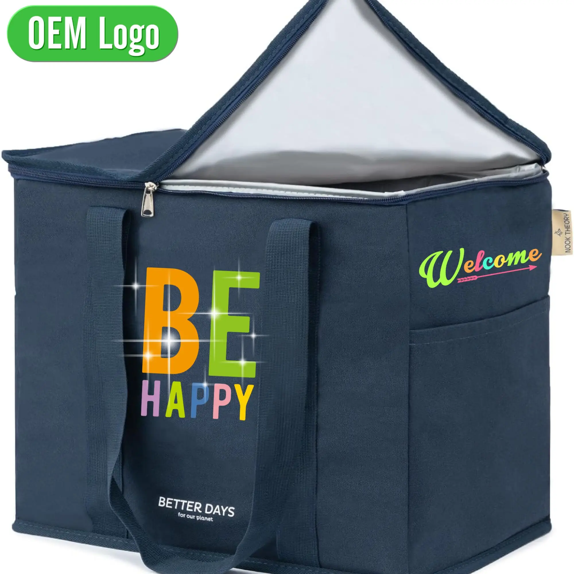 New Food Delivery Thermal Insulation Insulated Soft Cooler Food Bag for Picnic Beach