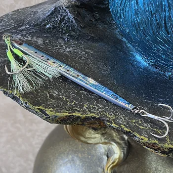 Factory Price High Quality Lead Metal Jig Lure Artificial Hard Bait with Hooks 60g Bare Plate – Metal Jig – view 3