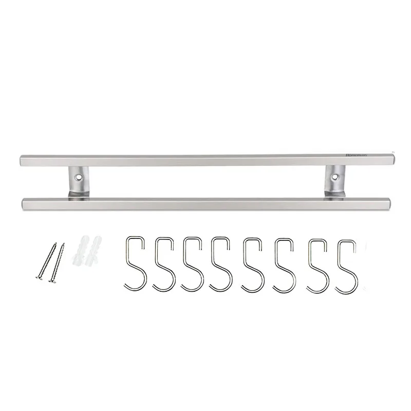 Двойной магнитный держатель для ножей из нержавеющей стали с настенным креплением Магнитный блок крючками 30/40/45/50/60