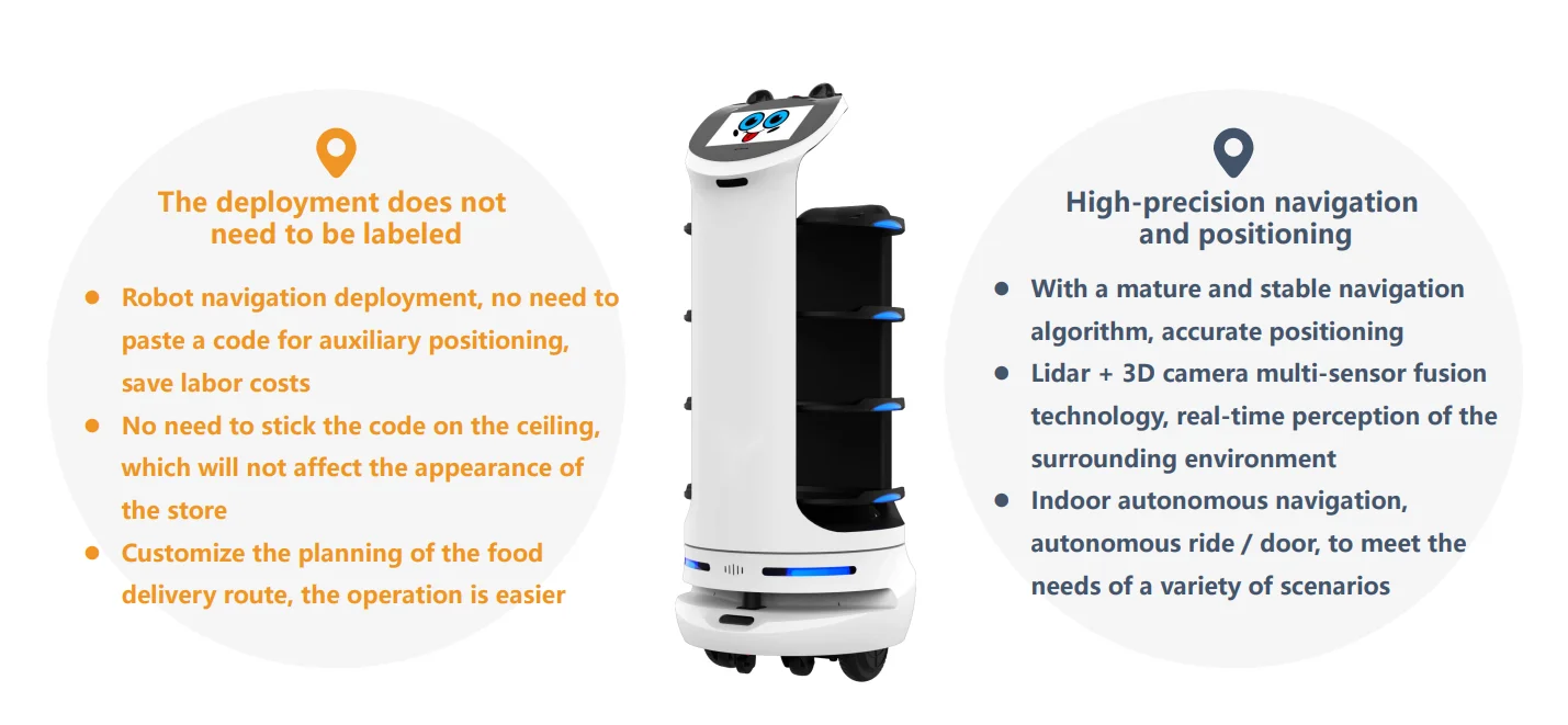 Commercial Delivery Robot Intelligent iTR with Remote Control Humanoid Navigation Service Robot