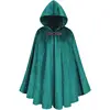 Green suede cape