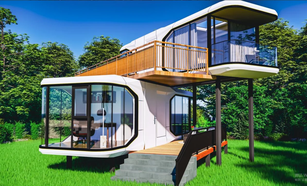 Quick Assembly Portable apple Cabin Prefabricated Metal Garage Collapsible Quick for Hotel