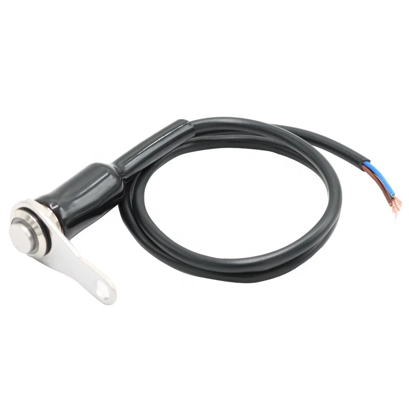 Universal CNC Blue LED Motorcycle Handlebar Switch – Manual-Return Reset Button, Stainless