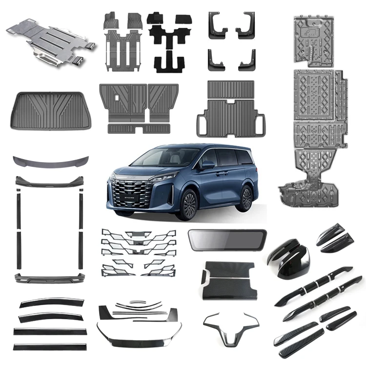 Auto Interior Exterior Accessories para sa BYD M9 Xia Car Mat Rear Trunk Guard Spoiler Steering Wheel Trim Mirror Cover Front Grill