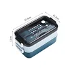 Blue-Plastic lunch box Without inner liner