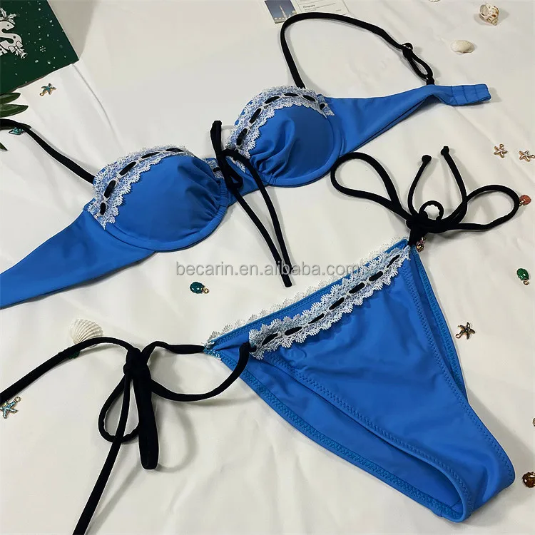 Italian Recycled Bathing Suits Best Brazilian Thong Bikini Swimwear Curvy Women Strapless Solid Checkered Plaid Similar Bra