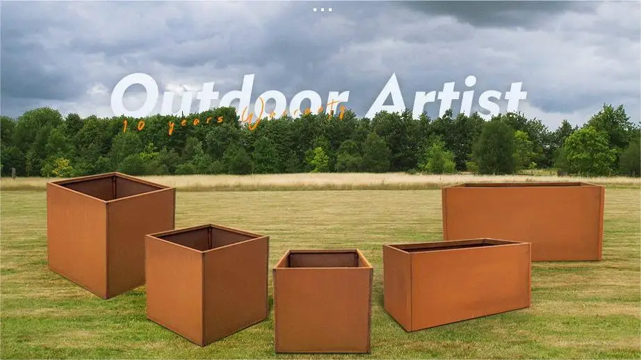 Modern Corten Steel Planters