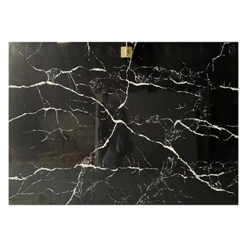 Black Artificial Quartz Stone with Natural Texture Big Slabs Calacatta Countertops Quartz GM-Q-B009