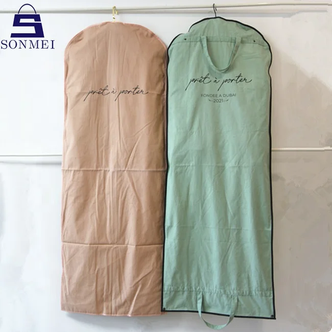 Mens Suit Cotton Muslin Suit Bag Luxury Custom Cotton Garment Bags