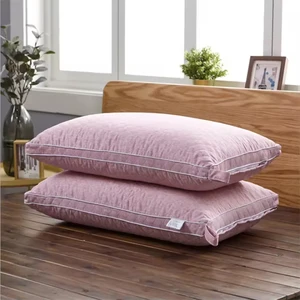 Factory Wholesale Custom Personalized Feather Fabric Bedding Pillow Soft Comfortable Sleep Neck Support Pillow