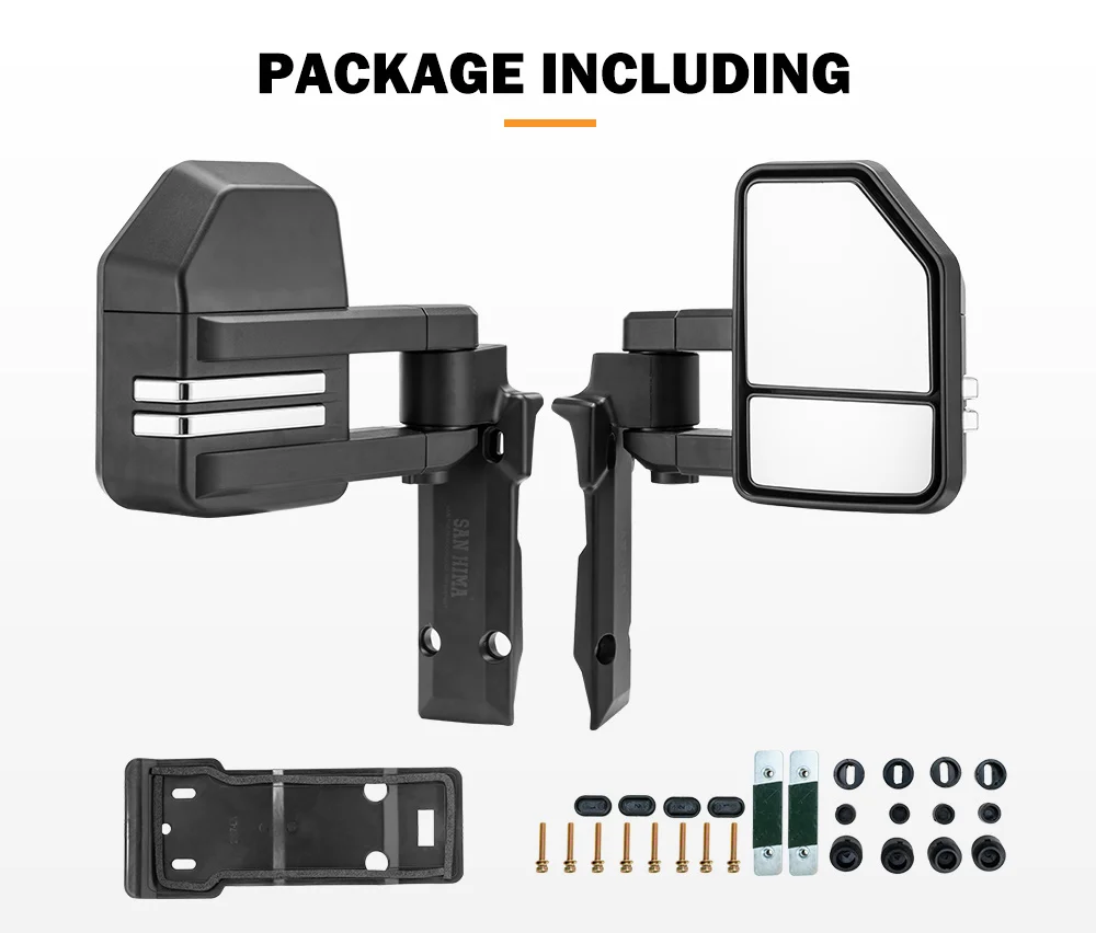 San Hima Pair Extendable Side View Towing Mirrors For Toyota Land