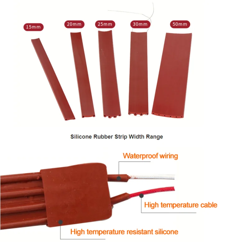 220v Temperature Controlled Pipe Heater Electric Flexible Silicone