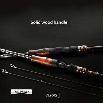 Solid Wood Handle Full Size Universal Luya Rod Carbon Fiber Lure Fishing Rod ML Hard Action Road Sliding Spot Wholesale – Hard Lure – view 4